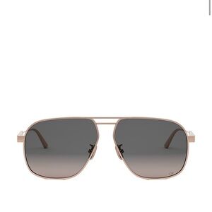 Dior Rose Gold Frame Sunglasses with Gradient Lenses